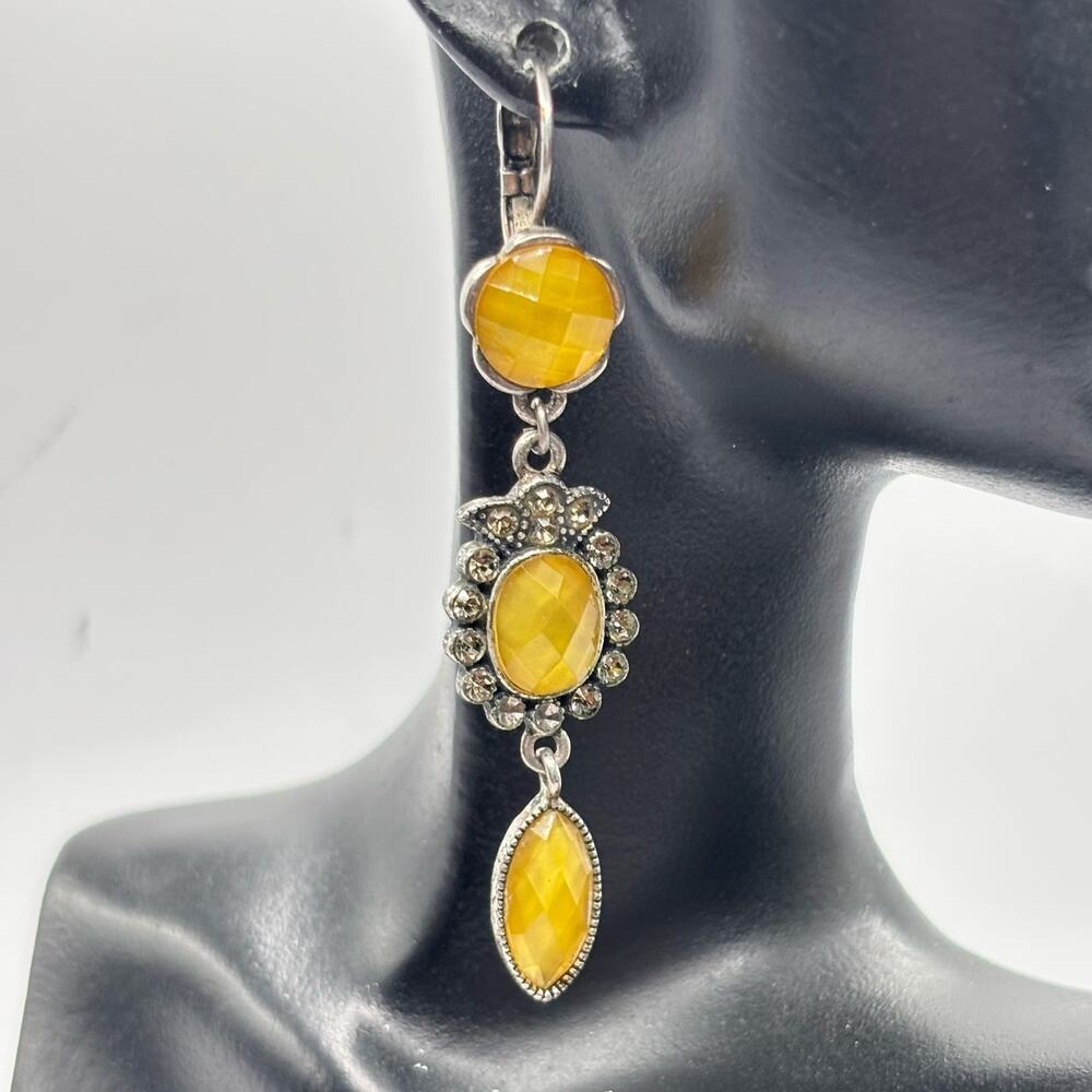 Vintage Yellow Avon Earrings